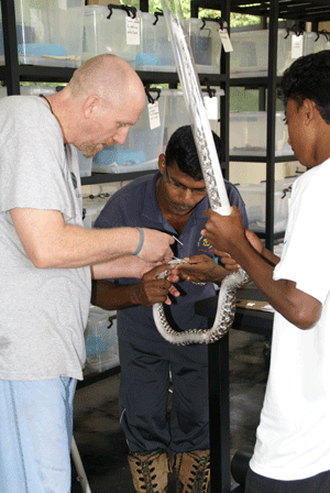 Jim Harrison demonstrating to the team